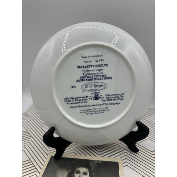 Gone With The Wind Golden Anniversary Plate Scarlett’s Resolve New - Picture 3 of 3